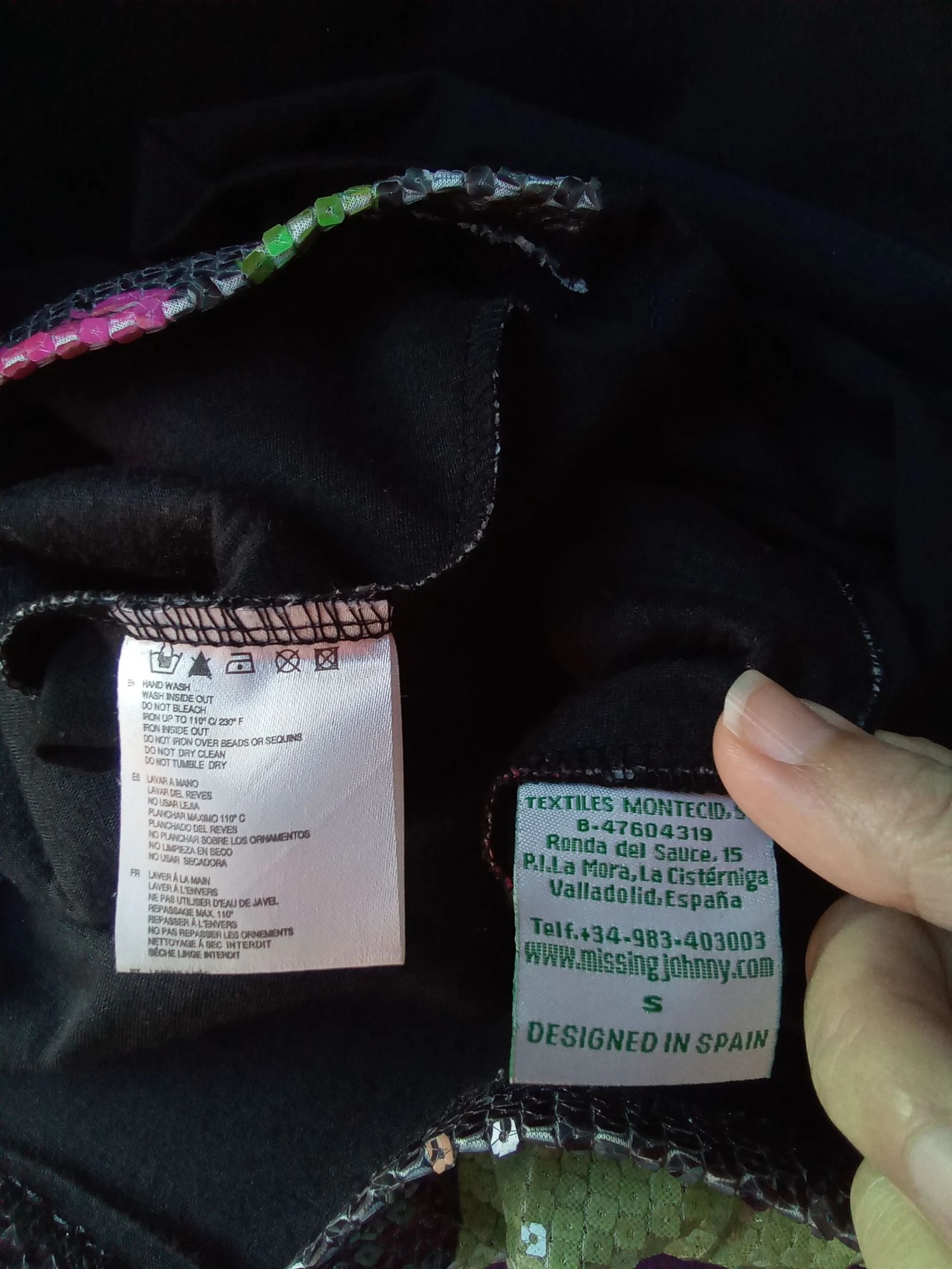 Meerkleurige jurk met pailletten en studs – photo 4